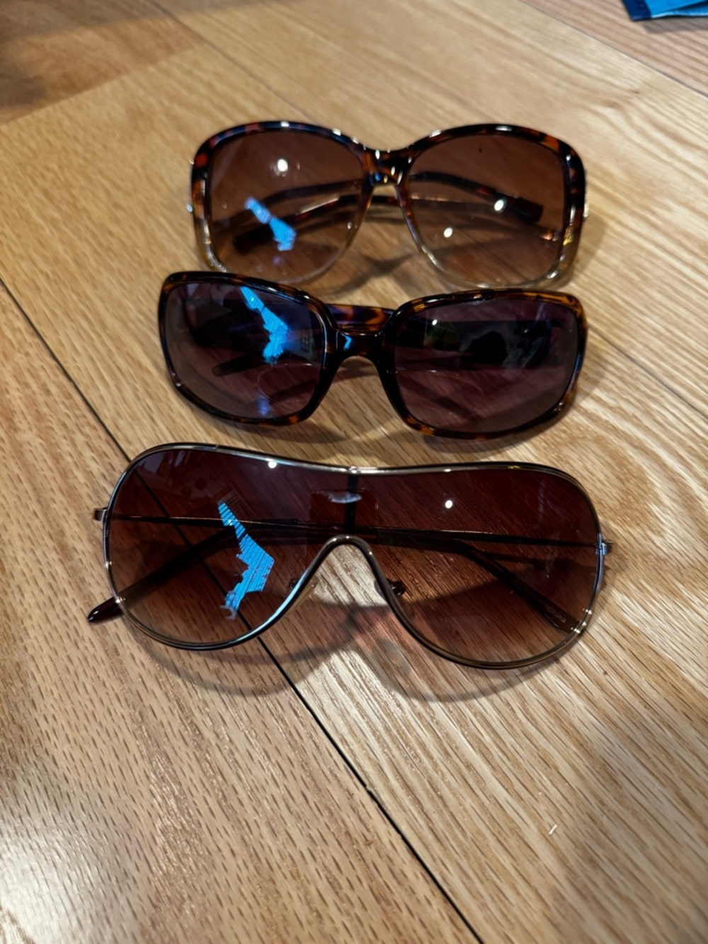 Three Pairs of Women's Sunglasses